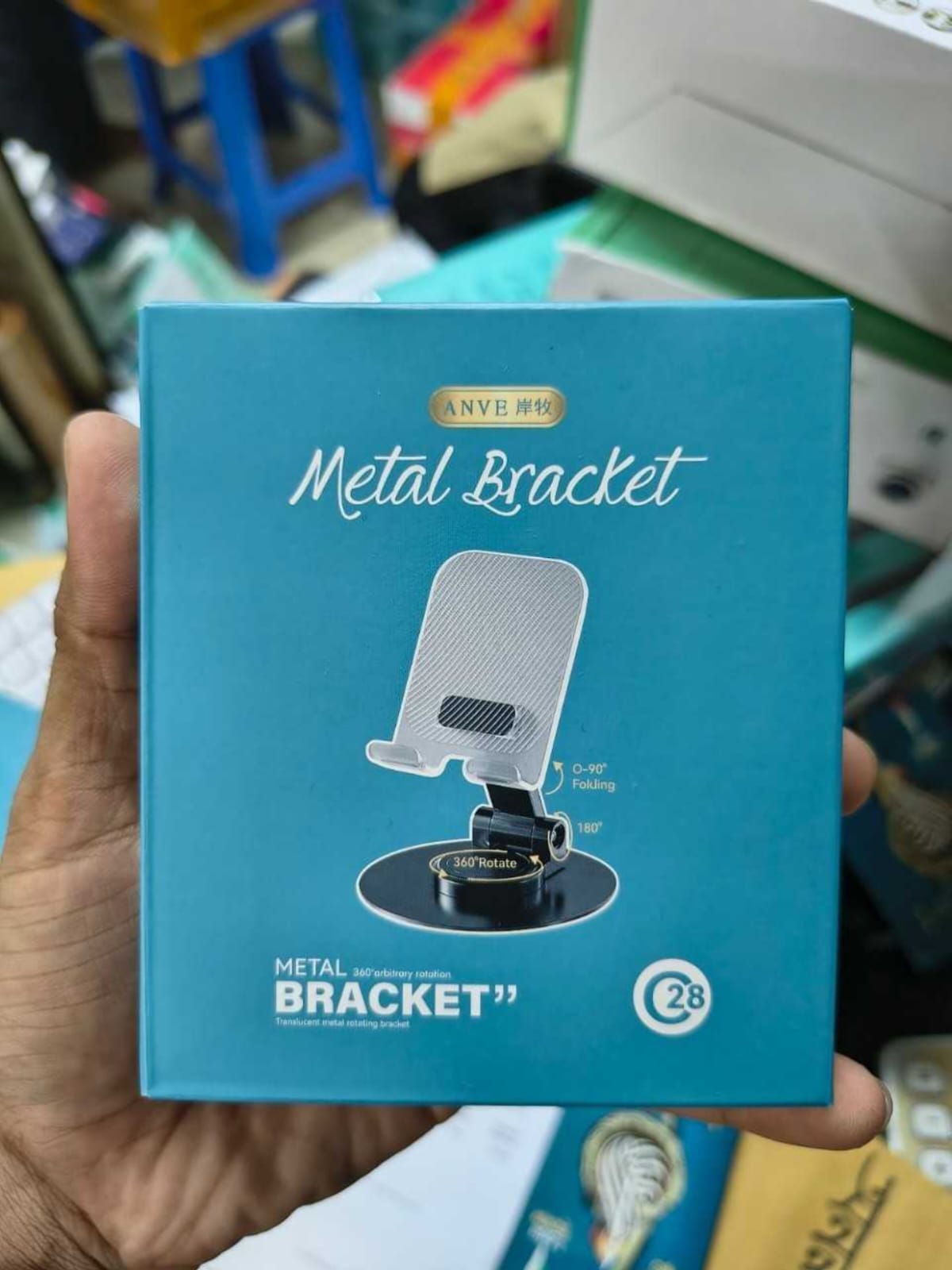 Multifuctional Mobile Stand for All Android & I Phone with Adjustable Mini Stand - 360° Rotating Phone Holder for Mobile Device