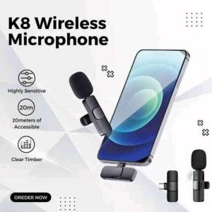 K8 Wireless Microphone For Youtube Facebook Live Stream Tiktok Video I-Phone Android Phone Live Broadcast - Microphone - À¦®À¦¾À¦‡À¦•À§À¦°À§‹À¦«À§‹À¦¨ - Microphone