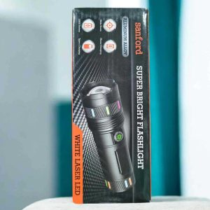 Sanford Super Bright Flashlight – White Laser LED Made in Japan 18650mAh Light