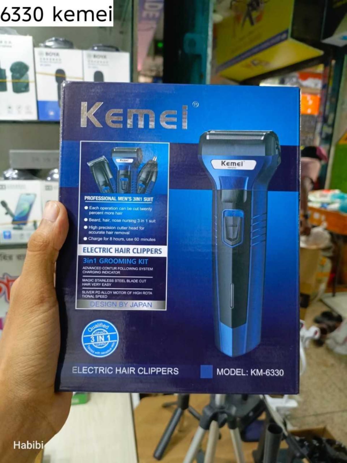 Kemei KM-6330 (3 in 1) Shaver, Hair ,Beard And Nose Trimmer